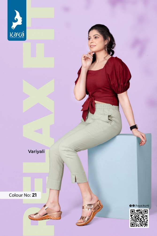 Kaya Relax Latest Cotton Daily Wear Fancy Pant Collection